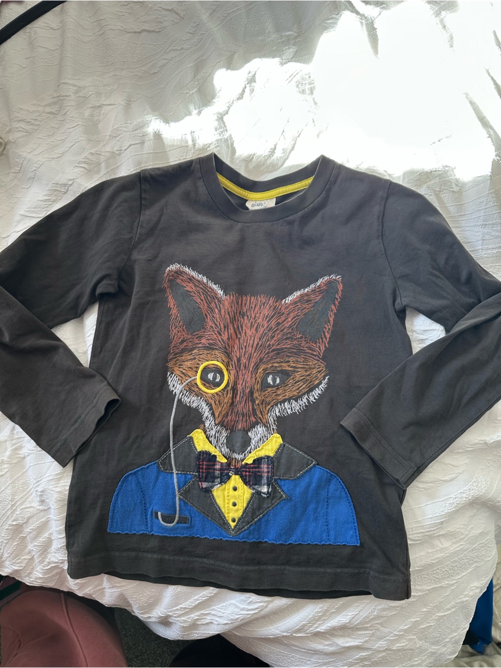 Boden Kids Dark Gray Longsleeve size 5/6, 100% cotton